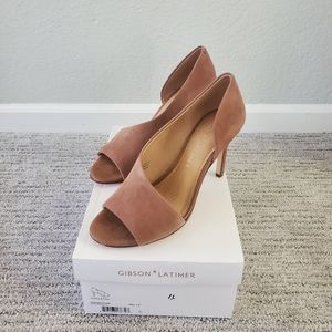 NWT Gibson Latimer open toe pumps